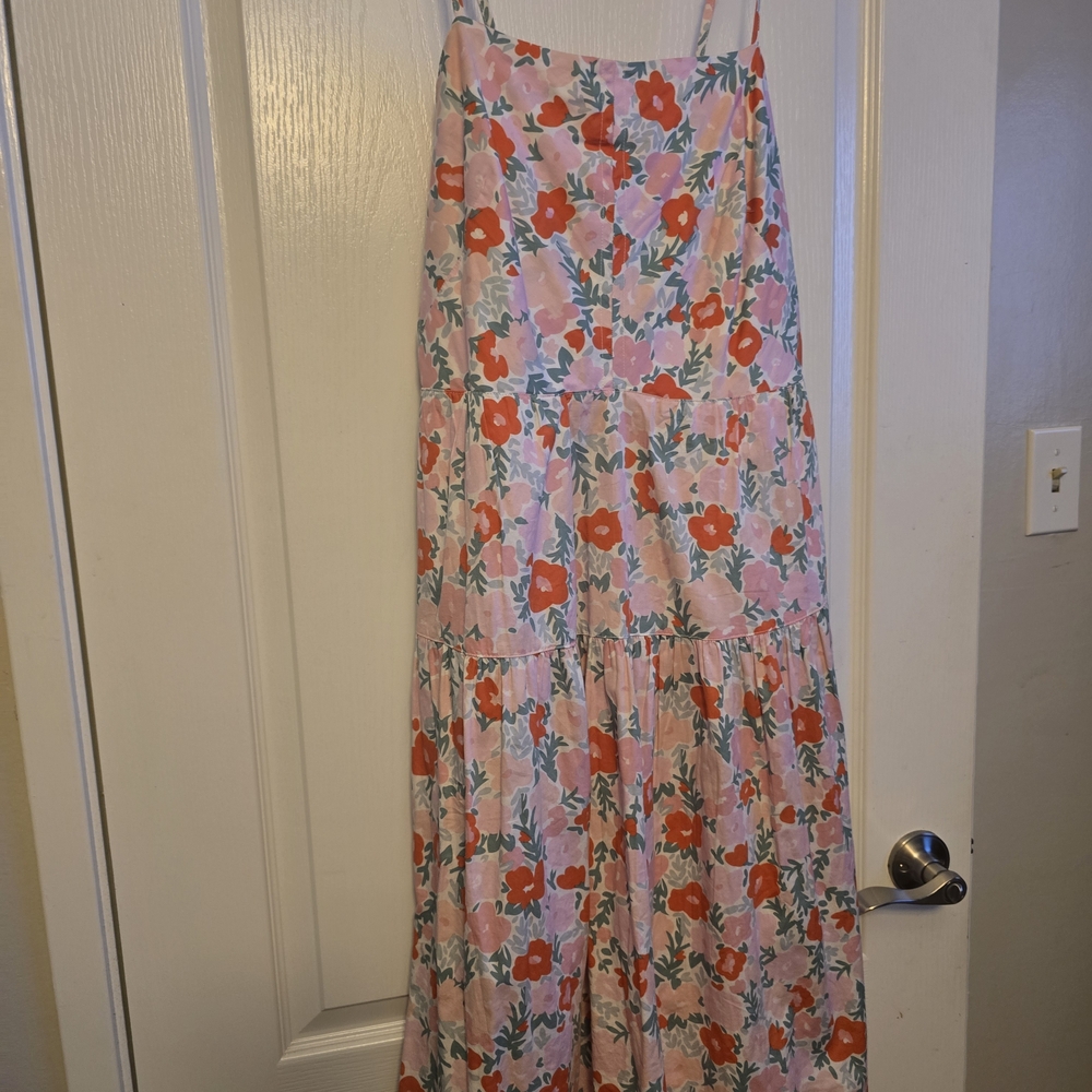 Floral Pink Midi Dress